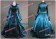 Marie Antoinette Victorian Cyan Blue Satin Wedding Dress Ball