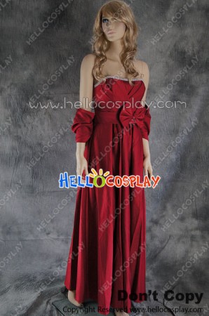 Party Cosplay Red Ball Gown Formal Dress Costume