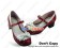 Red White Heart Shaped Ruffle Chunky Princess Lolita Shoes