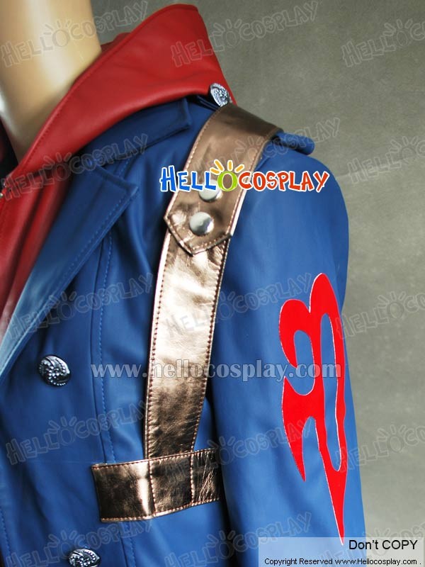 Devil May Cry 4 DMC Cosplay Costume Nero Coat Leather