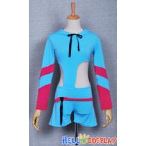 Vocaloid 2 Cosplay Kagamine Rin Blue Costume