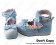Sweet Lolita Shoes Platform Blue White Lace Straps Bows Ruffle