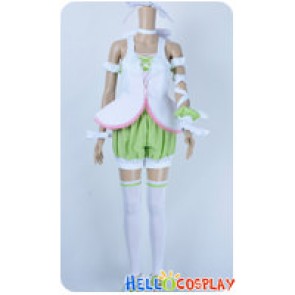 Vocaloid 2 Cosplay Costume Rin Kagamine Green Pink Uniform