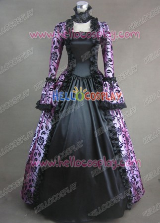 Victorian Lolita Georgian Reenactment Gothic Dress Purple