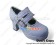 Matt Purple Ruffle Double Straps Chunky Sweet Lolita Shoes