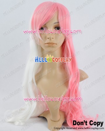 Danganronpa Dangan Ronpa Cosplay White Pink Rabbit Usami Monom Personification Wig