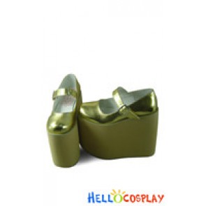 Golden NaNa Strap Platform Punk Lolita Shoes