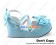 Mirror Blue Heart Shaped Ruffle Platform Princess Lolita Shoes