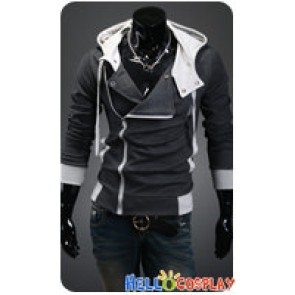 Assassin's Creed Cosplay Jacket With Hood Costume Dark Gray