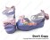 Princess Lolita Shoes Sweet Purple Pink Bows Ankle Straps Wedge Sandals