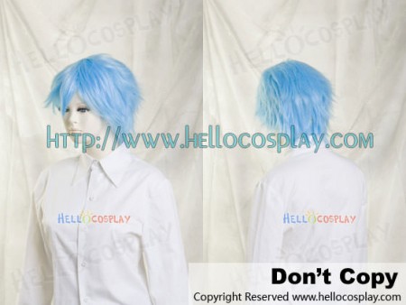 Deep Sky Blue Cosplay Short Layer Wig