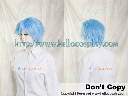 Deep Sky Blue Cosplay Short Layer Wig