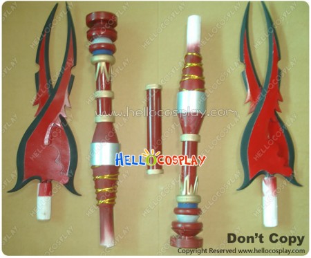 Final Fantasy 13 Cosplay Oerba Yun Fang Double Spears Prop