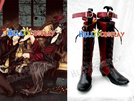 Black Butler Cosplay Ciel Phantomhive Red Boots