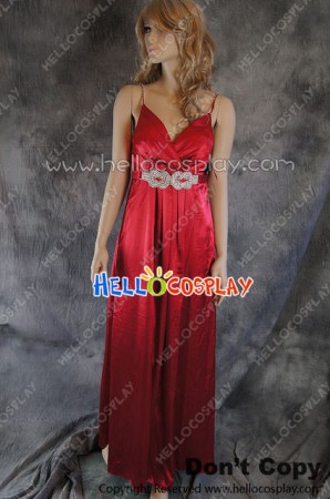 Party Cosplay Red Long Ball Gown Formal Dress Costume