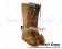 Light Brown Bows Shoelace Ruffle Platform Princess Lolita Boots