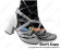 Princess Lolita Shoes White Ankle Crossing Straps Heart Shaped Buckle Chunky Sandals