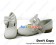 Matt White Bow Straps Ruffle Chunky Princess Lolita Shoes