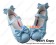 Princess Lolita Shoes Sweet Matte Blue Instep Strap Bows Lace Heart Shaped Buckle