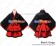 Angel Feather Cosplay Lolita Black Red Kimono Maid Dress