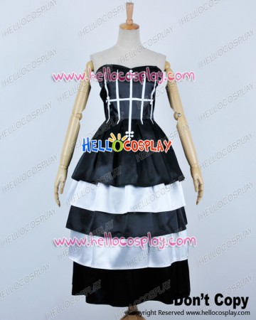 One Piece Cosplay Perona Black White Dress Costume Without Hat