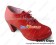Gothic Lolita Shoes Wine Red Lace Up Scalloped Chunky