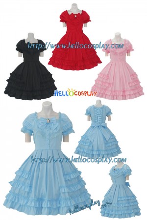 Lolita Costumes Black/Blue/Pink/Red