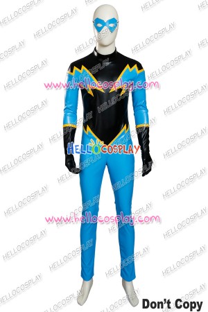 Young Justice Black Lightning Jefferson Pierce Cosplay Costume