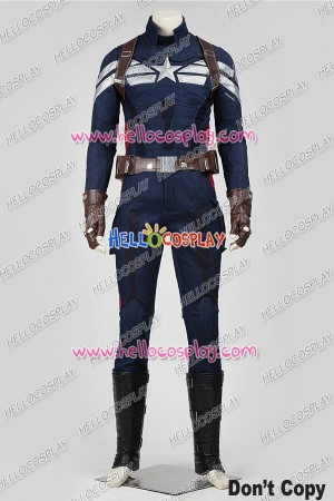 Captain America The Winter Soldier Steve Rogers Cosplay Uniform