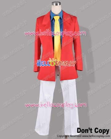 Lupin III The Third 3rd Cosplay Arsène Lupin Costume Red Ver