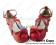 Matt Wine Red Ruffle Bow Straps Chunky Princess Lolita Shoes