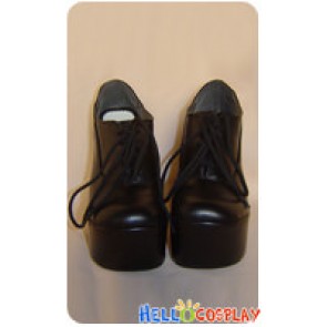 Black Shoelace Chunky Punk Lolita Shoes