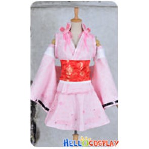 Vocaloid 2 Cosplay Hatsune Miku Cherry Kimono Costume Dress