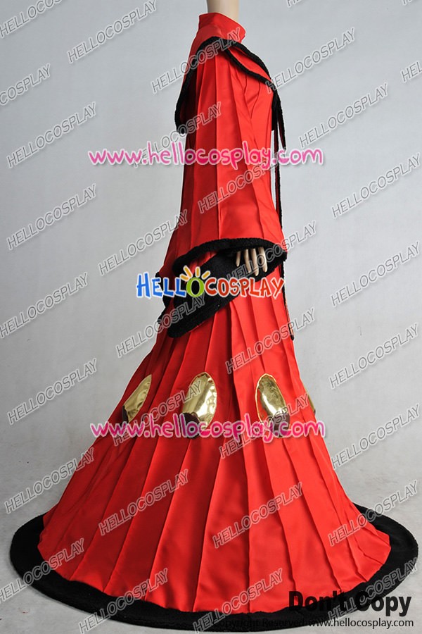 Star Wars Phantom Menace Padme Amidala Cosplay Costume Red Queen Dress Gown 