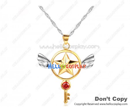 Cardcaptor Sakura Cosplay Sakura Kinomoto Star Key Pendant Necklace