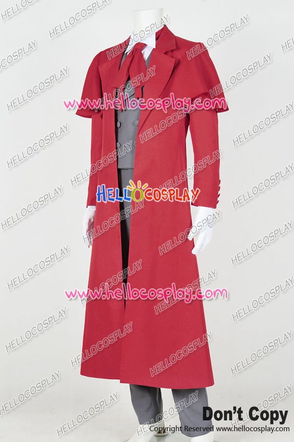  Dailinming Hellsing Alucard Uniform Cosplay Costume Red :  Clothing, Shoes & Jewelry