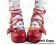 Wine Red Crossing Straps Sweet Chunky Princess Lolita Shoes
