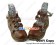 Light Brown Three Bows Straps Platform Princess Lolita Shoes