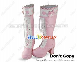 pink long boots