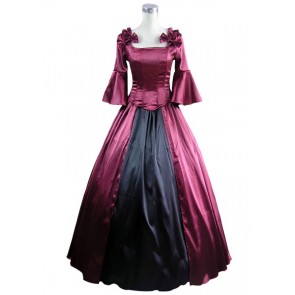 Colonial Lolita Ball Gown Prom Red Wedding Dress