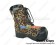 Leopard Lace And Zipper Ruffle Chunky Punk Lolita Boots