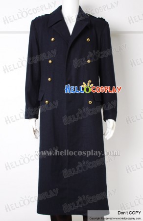 Torchwood Captain Jack Harkness Black Wool Trench Coat
