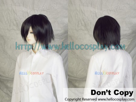 Bright Black Short Cosplay Wig