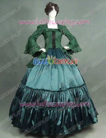 Victorian Lolita Reenactment Theatre Punk Lolita Dress Olive