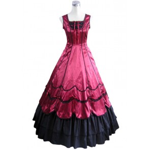 Civil War Gothic Southern Belle Ball Red Gown