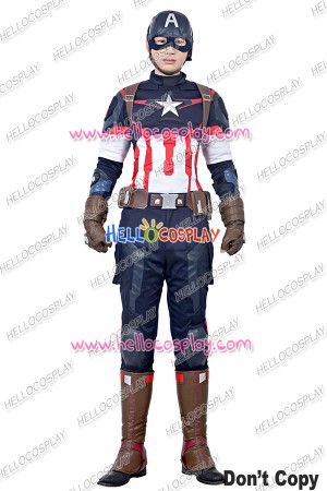 Avengers Age Of Ultron Captain America Steve Rogers Cosplay Costume 