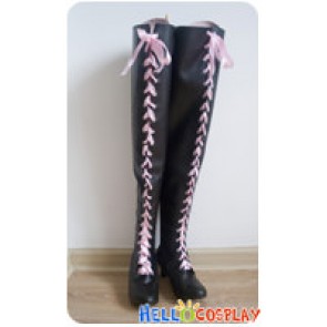 Vocaloid 2 Cosplay Shoes Megurine Luka Black Long Boots