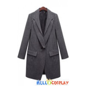 Gossip Girl Blair Waldorf Cosplay Costume Gray Coat