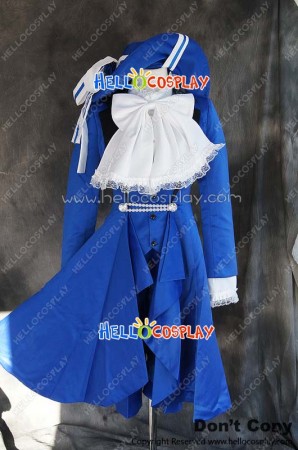 Black Butler Cosplay Ciel Phantomhive Blue Uniform Costume With Hat