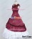 Southern Belle Cotton Evening Gown Dark Red White Lolita Dress
